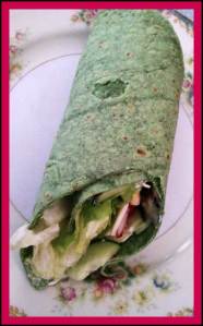 SpinachWrapPlated Plated veggie spinach wrap