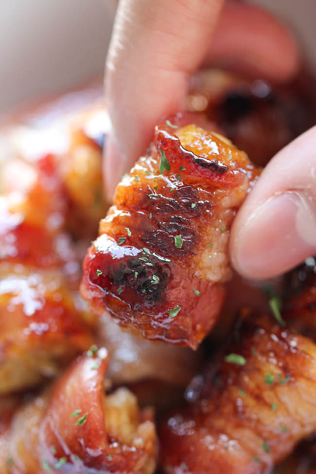 Bacon Wrapped Tater Tot Bombs finished dish image